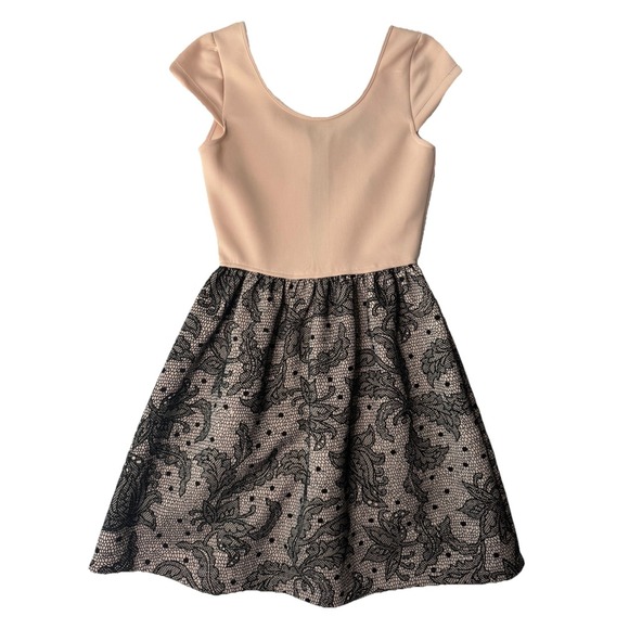 Rue21 Dresses & Skirts - Rue21 Women's Lace Fit & Flare Dress Pink Black Size Small NWT